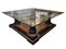Tavolino da caffè in legno duro e grande vetro smaltato e inciso, Immagine 5