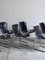 Bauhaus Chairs in Black Leather and Steel, 1970s, Set of 6, Image 2