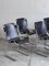 Bauhaus Chairs in Black Leather and Steel, 1970s, Set of 6 3