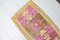 Small Pink & Brown Oushak Entryway Rug 3