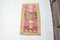 Small Pink & Brown Oushak Entryway Rug 1