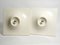 Large Space Age Quadratic Ceiling Lamps in White, 1960s, Set of 2, Image 2
