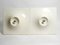 Large Space Age Quadratic Ceiling Lamps in White, 1960s, Set of 2, Image 1