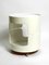 Space Age Pop Art Beige White Side Table with Wheels 20