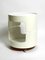 Space Age Pop Art Beige White Side Table with Wheels, Image 20