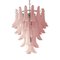 Lámpara de araña Sella de cristal de Murano escarchado rosa de Simoeng, Imagen 1