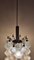Lámpara de araña colgante de metal y vidrio coloreado que consta de 14 elementos, años 60, Imagen 4