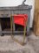 Vintage Lafuma Camping Chair in Red Cotton Canvas and Gold Metal 4