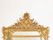 Large 19th Century Gold Mirror with Volutes and Flowers & Gold Leaf Frame, 1880s 4