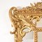 Large 19th Century Gold Mirror with Volutes and Flowers & Gold Leaf Frame, 1880s, Image 7