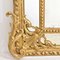 Large 19th Century Gold Mirror with Volutes and Flowers & Gold Leaf Frame, 1880s 8