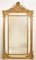 Large 19th Century Gold Mirror with Volutes and Flowers & Gold Leaf Frame, 1880s 1