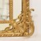 Large 19th Century Gold Mirror with Volutes and Flowers & Gold Leaf Frame, 1880s, Image 6