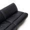 Modulares Sofa aus schwarzem Leder von Mobilgirgi, 1970er 11