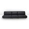 Modular Sofa in Black Leather by Mobilgirgi, 1970s 5