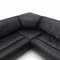 Modulares Sofa aus schwarzem Leder von Mobilgirgi, 1970er 14