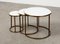 Nesting Tables in Marble and Metal, 1970s, Set of 3 4