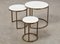 Nesting Tables in Marble and Metal, 1970s, Set of 3 5
