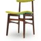 Chairs in Wood and Green Fabric, 1960s, Set of 6 6
