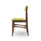Stühle aus Holz & Grünem Stoff, 1960er, 6 . Set 8