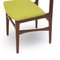 Chairs in Wood and Green Fabric, 1960s, Set of 6, Image 9