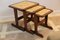 Vintage Geflieste 3er Tische aus Teak, 3er Set 11