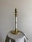 Hollywood Regency Brass Table Lamp with White Lacquered Stem, 1970s 3