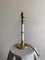 Hollywood Regency Brass Table Lamp with White Lacquered Stem, 1970s, Image 3