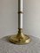 Hollywood Regency Brass Table Lamp with White Lacquered Stem, 1970s 5