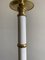 Hollywood Regency Brass Table Lamp with White Lacquered Stem, 1970s 7