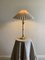 Hollywood Regency Brass Table Lamp with White Lacquered Stem, 1970s, Image 6