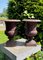 Vintage French Campana Style Cast Iron Garden Urns, 1970s, Set of 2 2