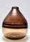 Vaso postmoderno in vetro di Murano marrone Incalmo attribuito ad Alfredo Barbini, Italia, anni '70, Immagine 3