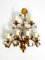 Large Italian Gold Plated Wall Lamp with Six Sockets from Banci Firenze, 1950s, Image 18