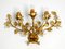 Large Italian Wide Gilt Florentine Wall Lamp with Three Sockets, Image 2