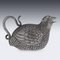 20th Century Royal Indian Oomersee Mawjee Silver Quails Cream Jug, 1920s 5
