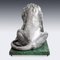 20th Century Italian Silver Statue of a Lion on Marble Base, 1970s 3