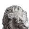 Estatua italiana de plata de un león sobre base de mármol, años 70, Imagen 8