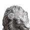 Statue Lion en Argent du 20ème Siècle sur Socle en Marbre, Italie, 1970s 8