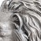 Italienische Silberstatue eines Löwen auf Marmorsockel, 20. Jh., 1970er 12