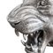 20th Century Italian Silver Statue of a Lion on Marble Base, 1970s, Image 10