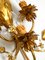 Italian Gold Plated Floral Regency Murano Glass Sconces, 1980s, Set of 2 11