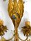 Italian Gold Plated Floral Regency Murano Glass Sconces, 1980s, Set of 2 10