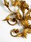 Lampada da parete placcata in oro con quattro prese, Italia, anni '60, Immagine 4