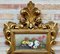 French Gilt Carved Wall Mirror in French Rococo Style with Oil Painting of Floral Motifs, 1920s, Image 13