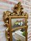 French Gilt Carved Wall Mirror in French Rococo Style with Oil Painting of Floral Motifs, 1920s 7
