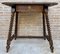 Mid 20th Century French Walnut Carved Side Table with Turned Legs and Stretcher, 1940s 17