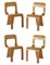 Italian Plywood Dining Chairs by Gigi Sabadin for Stilwood, 1973, Set of 4 1