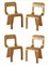 Italian Plywood Dining Chairs by Gigi Sabadin for Stilwood, 1973, Set of 4, Image 1