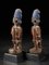 Nigerian Yoruba Artist, Ibeji Twin Figures, Wood with Glass Details, Image 4